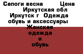 Сапоги весна 2017 › Цена ­ 500 - Иркутская обл., Иркутск г. Одежда, обувь и аксессуары » Женская одежда и обувь   . Иркутская обл.,Иркутск г.
